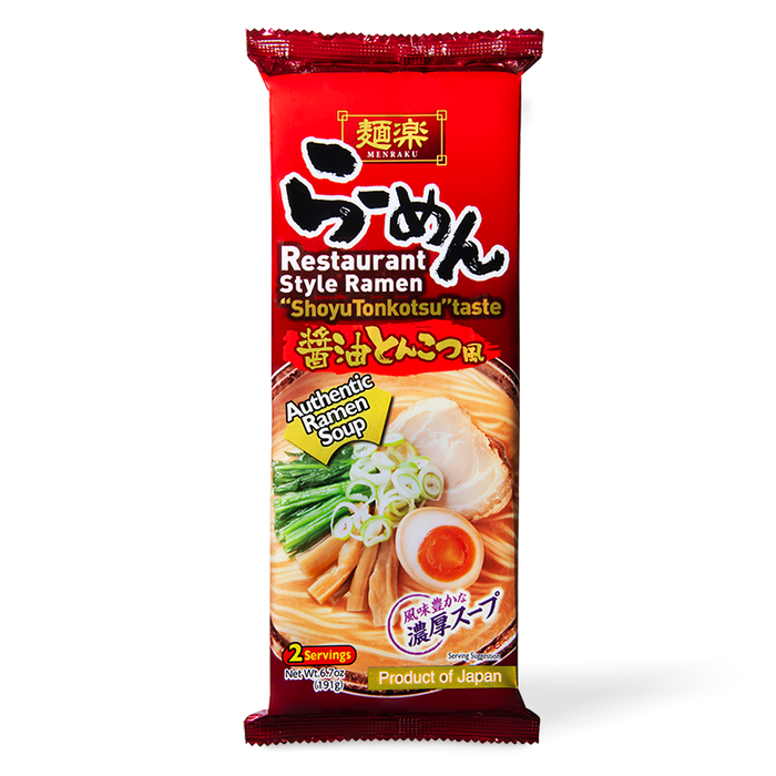 Hikari Miso - Menraku Ramen Soupe Tonkotsu à la Sauce Soja 2x95,5g