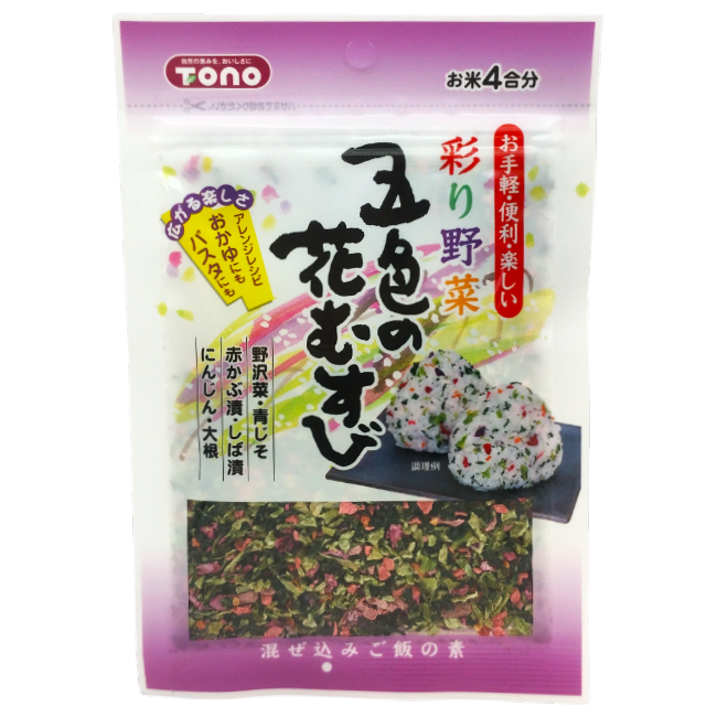 Tono - Furikake Cinq couleurs de fleurs pour onigiri 32g