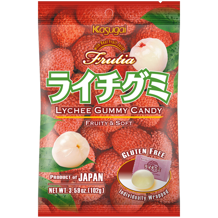 Kasugai - Bonbon gélifié au parfum de litchi 102g