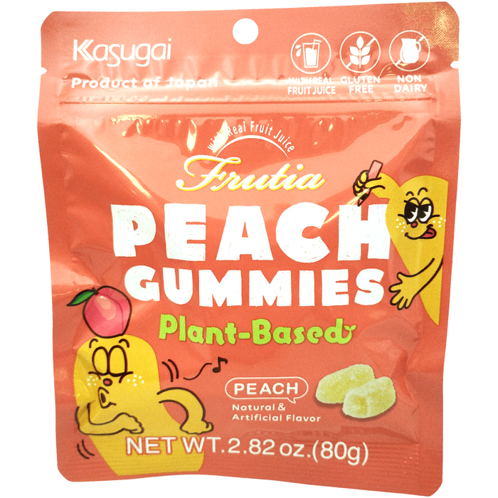Kasugai - Gummies à la pêche végétaliens 80g