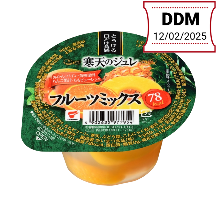 Taimatsu - Mixed fruit agar-agar jelly 160g DDM 12/02/2025