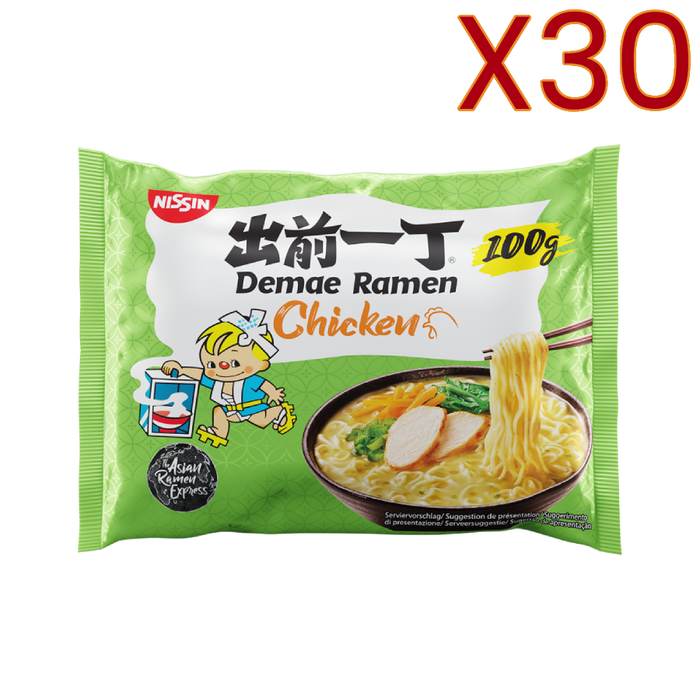 Nissin - Nouilles Ramen Demae Poulet 100G/500m X30 BUNDLE