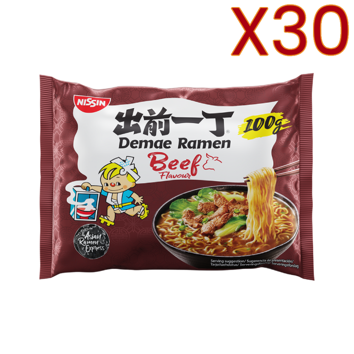 Nissin - Nouilles Ramen Demae Bœuf 100G/500ml X30 BUNDLE