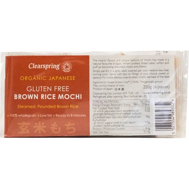 Clearspring - Mochi sucré au riz brun BIO 250g