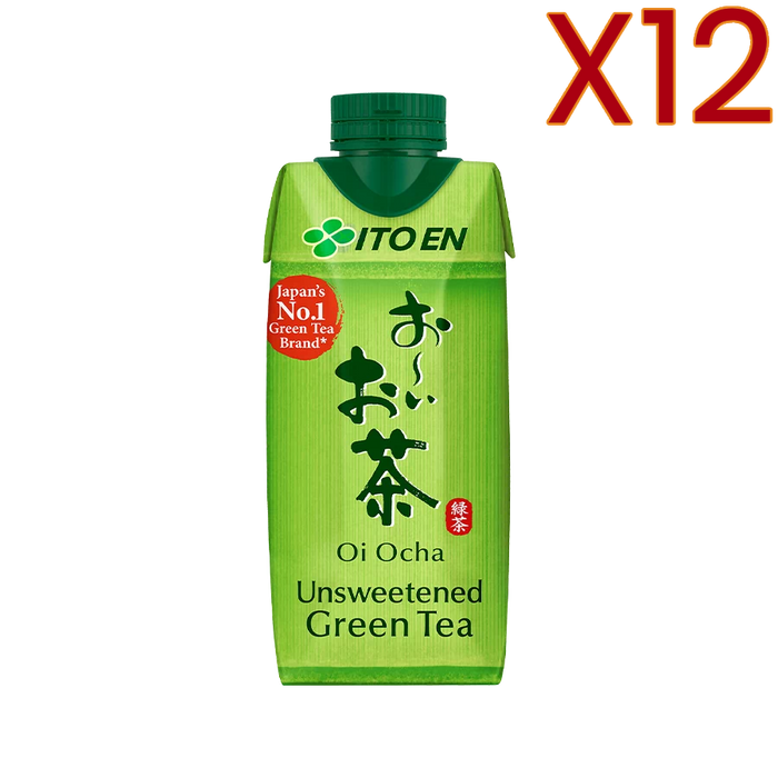 Ito En - Oi Ocha Thé Vert Non Sucré en Brique 330ml X12 BUNDLE