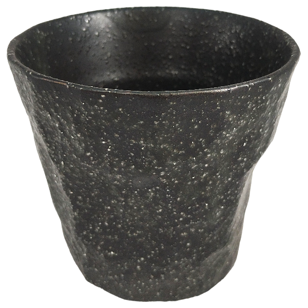 Tasse à saké en faïence noir Teori 9.2 x 8.2 cm