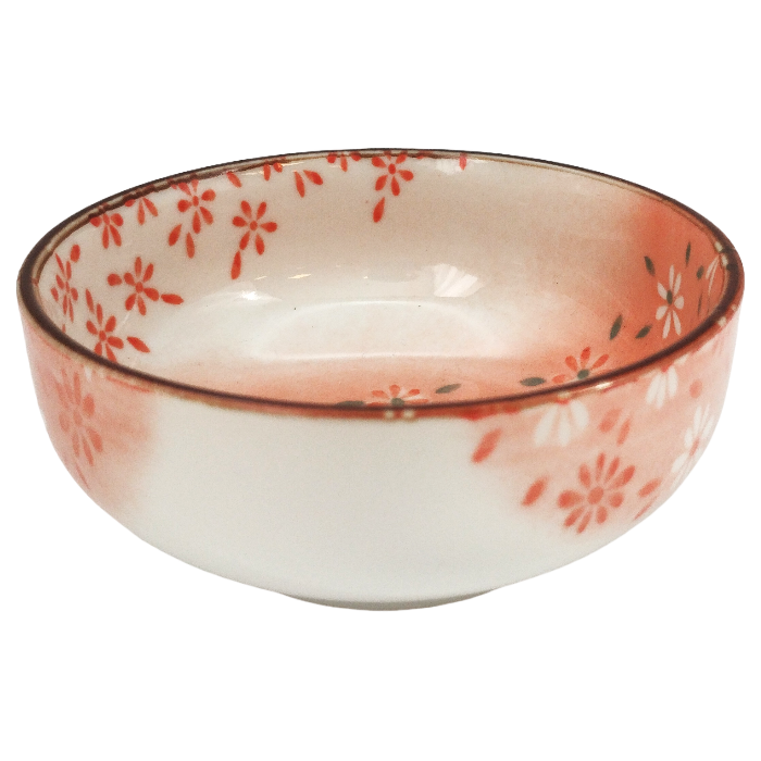 Small porcelain bowl Pink flower 10.7 x 4.5 cm