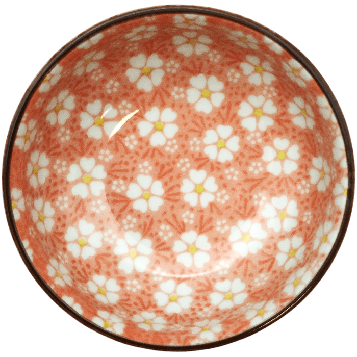 Small porcelain bowl in plain pink flower 10.7 x 4.5 cm