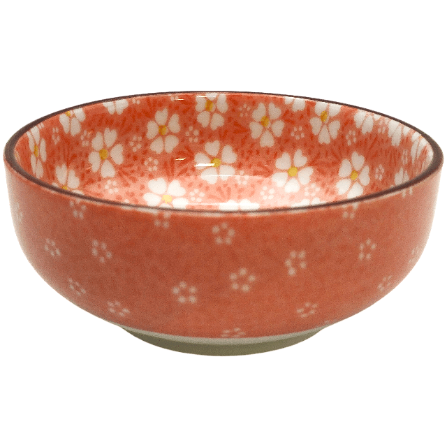 Small porcelain bowl in plain pink flower 10.7 x 4.5 cm