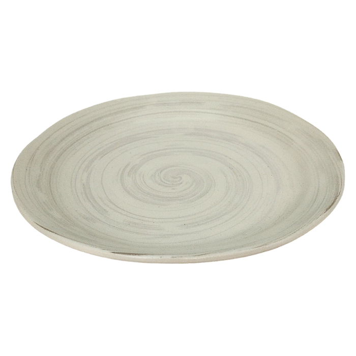 Petit plat en porcelaine Spirale blanche 16.3x2.9cm