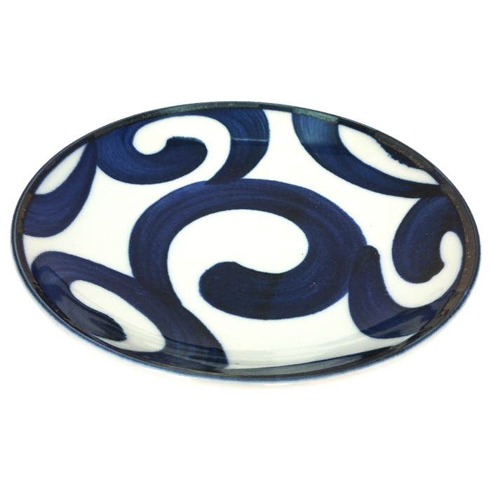 Small porcelain dish Blue wave 16.3x2.9cm