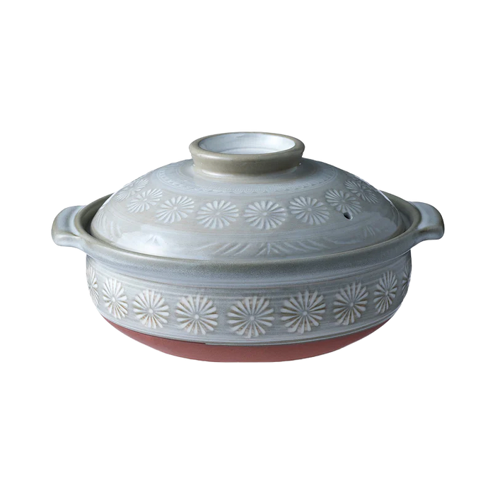 Ginpo - Casserole céramique avec un motif floral 3.2L