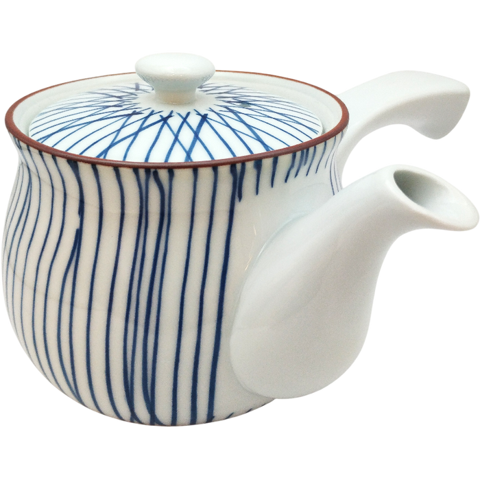 Théière japonaise avec manche à fines rayures 620ml