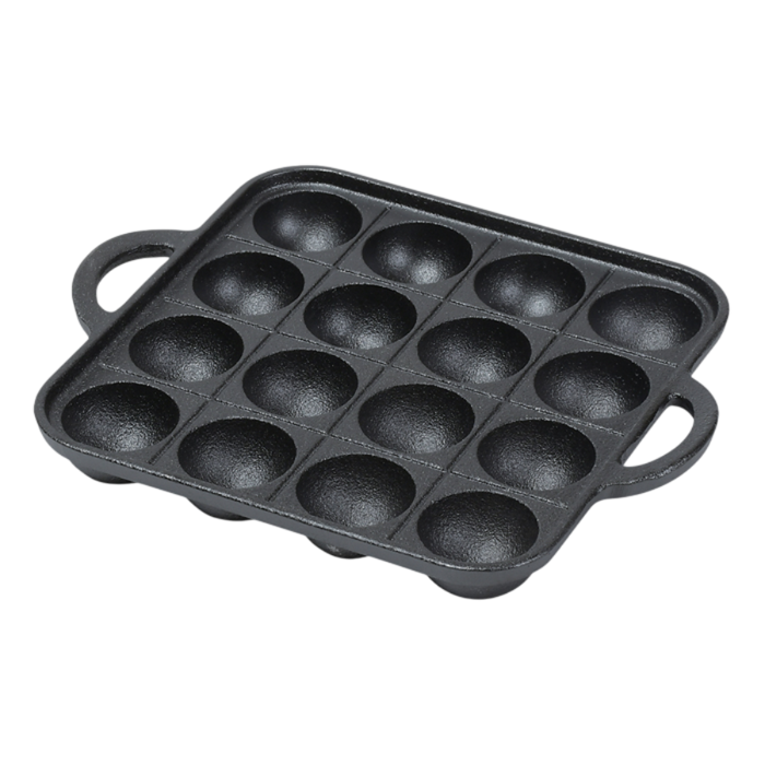 Pearl Life - Takoyaki-Pfanne aus Gusseisen, 16 Mulden