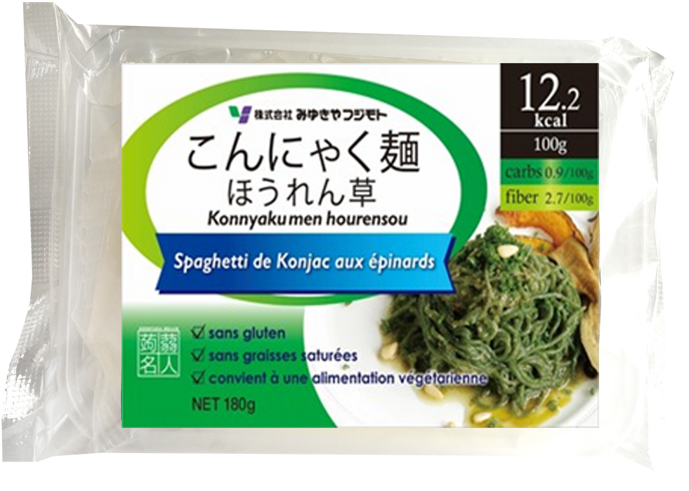 Miyukiya Fujimoto - Spaghetti de konjac aux épinards 180 G